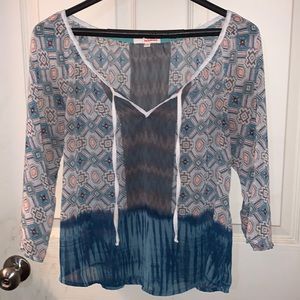 Sheer Hollywood blouse Size M